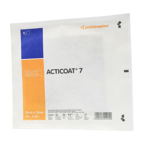 Smith & Nephew Acticoat 7 Apósito Antimicrobiano con Plata de 15 CM X 15 CM