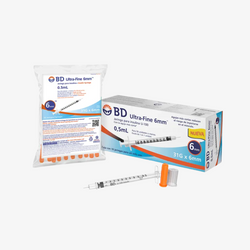 BD Jeringas de Insulina Ultra-Fine De 0.5 ML y Aguja Integrada de 31 Gauge X 6 MM