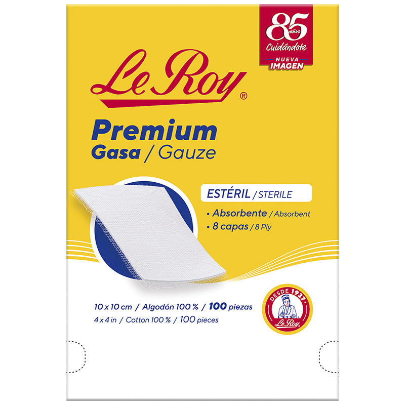 Le Roy Premium Gasa Estéril 10 x 10 cm
