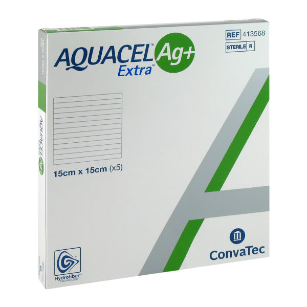 Apósito de Hidrofibra Aquacel Ag+ Extra de 15 X 15 CM