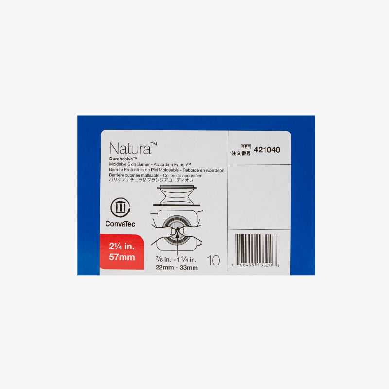 ConvaTec Barrera Convexa Moldeable con Acordeón Natura De 22 MM a 33 MM con Aro De 57 MM