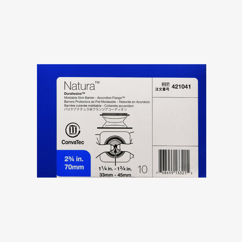 ConvaTec Barrera Convexa Moldeable Con Acordeón Natura De 33 MM a 45 MM con Aro De 70 MM