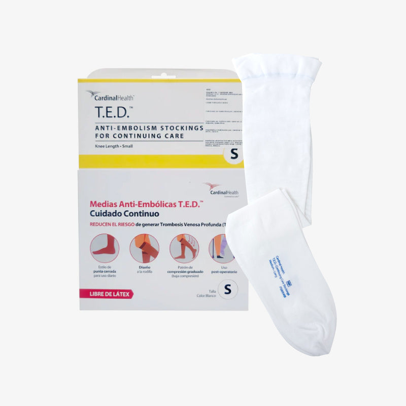Cardinal Health Media a la Rodilla Blanco T.E.D. Talla Mediana
