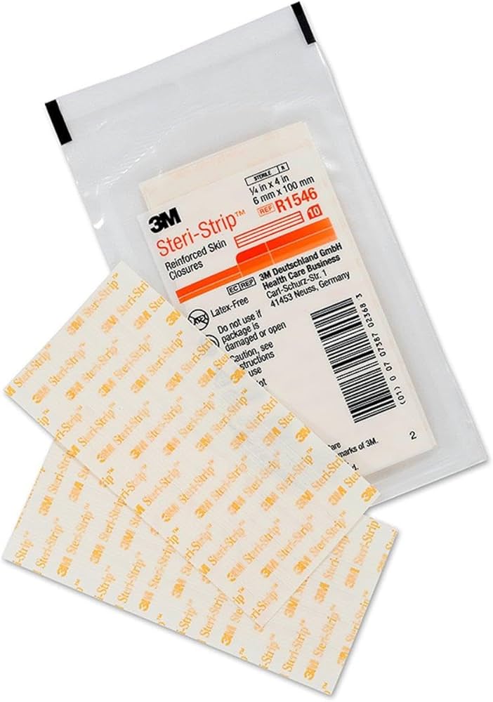 Solventum Tiras de Cierre Cutáneo Steri-Strip De 1/4" x 4"