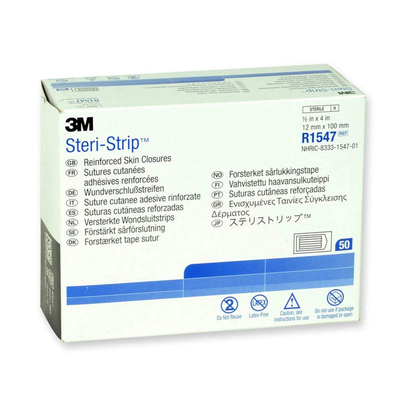 Solventum Tiras de Cierre Cutáneo Steri-Strip De 1/2" x 4"