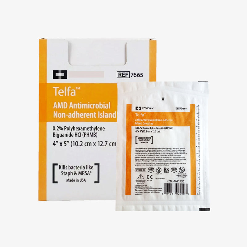 Cardinal Health Apósito Kendall Telfa AMD con PHMB De 10.2 CM X 12.7 CM
