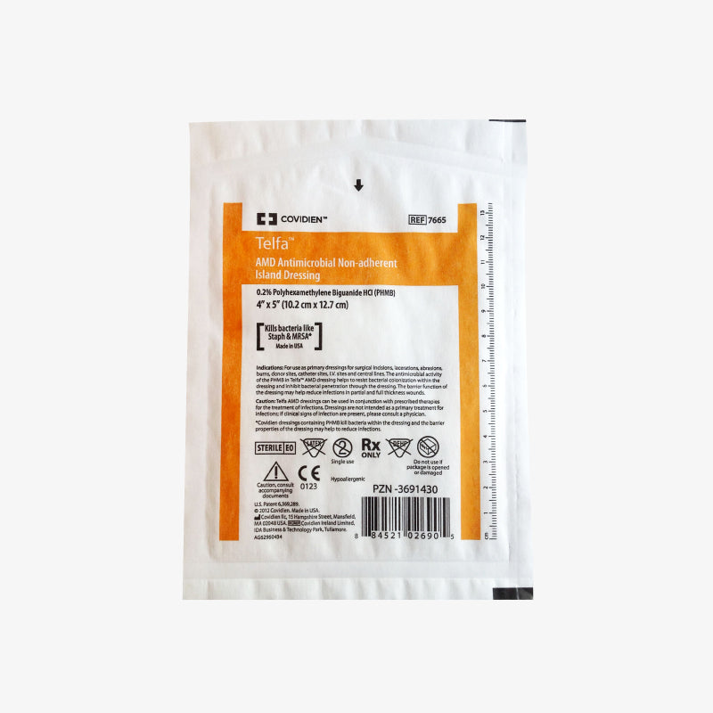Cardinal Health Apósito Kendall Telfa AMD con PHMB De 10.2 CM X 12.7 CM