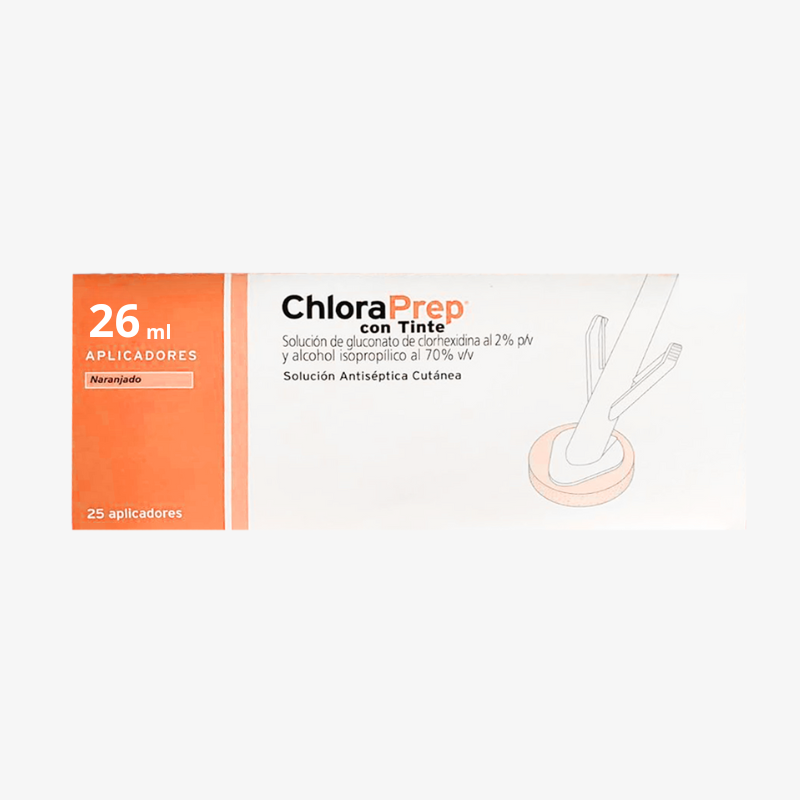 BD Antiséptico Para Asepsia ChloraPrep con Tinte y Aplicador De 10.5 ML
