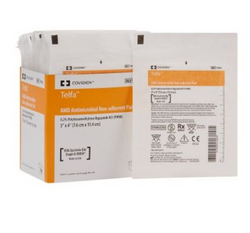 Cardinal Health Apósito Antimicrobiano con PHMB y Borde Adhesivo Telfa AMD De 10.2 cm x 35.6 cm