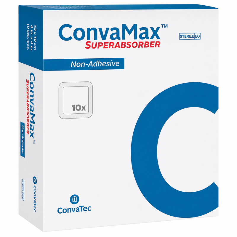ConvaTec Apósito No Adhesivo ConvaMax SuperAbsobente De 10 cm x 10 cm