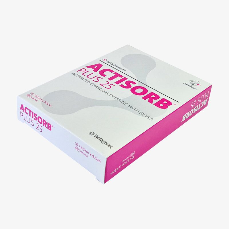 Solventum Apósito Antimicrobiano Actisorb+ 25 De 6.5 cm x 9.5 cm