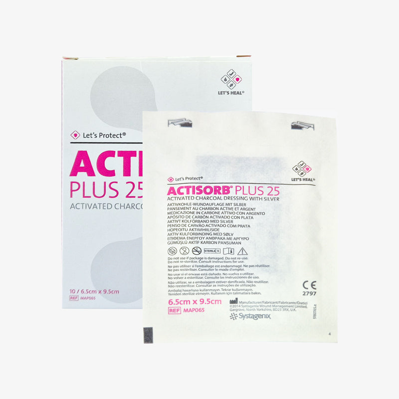 Solventum Apósito Antimicrobiano Actisorb+ 25 De 6.5 cm x 9.5 cm