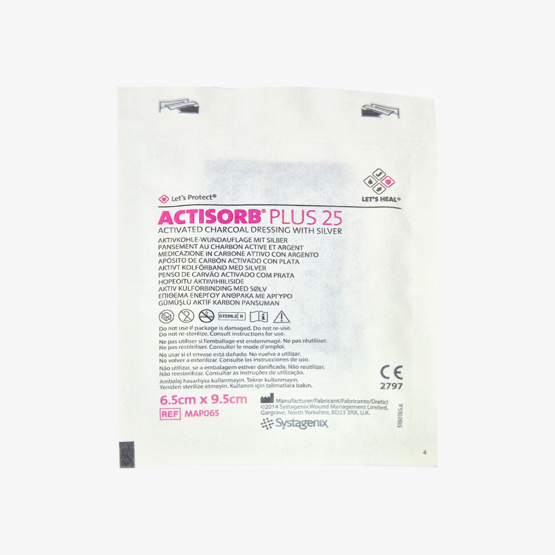 Solventum Apósito Antimicrobiano Actisorb+ 25 De 6.5 cm x 9.5 cm