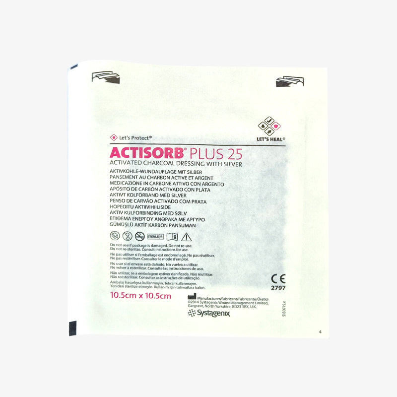 Solventum Apósito Antimicrobiano Actisorb+ 25 De 10.5 cm x 10.5 cm