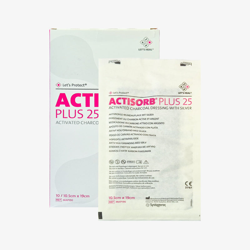 Solventum Apósito Antimicrobiano Actisorb+ 25 De 10.5 cm x 19 cm