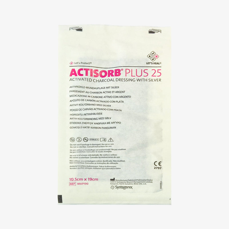 Solventum Apósito Antimicrobiano Actisorb+ 25 De 10.5 cm x 19 cm