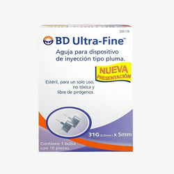 BD Aguja de Insulina Ultra-Fine De Dispositivo Tipo Pluma de 31 Gauge X 5 MM