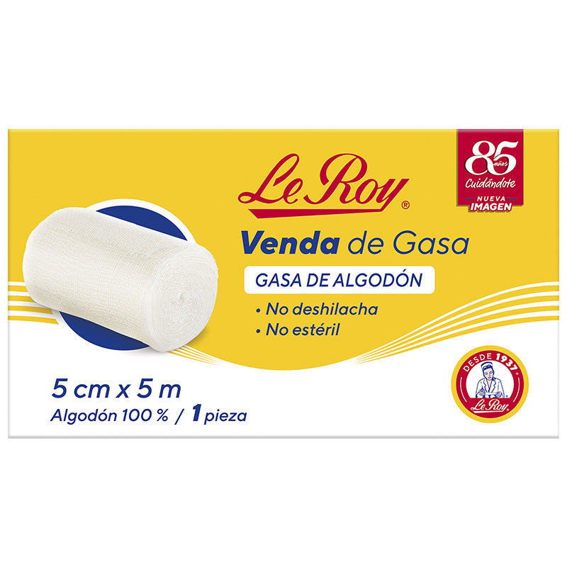 Le Roy Venda de Gasa 5 cm x 5 m