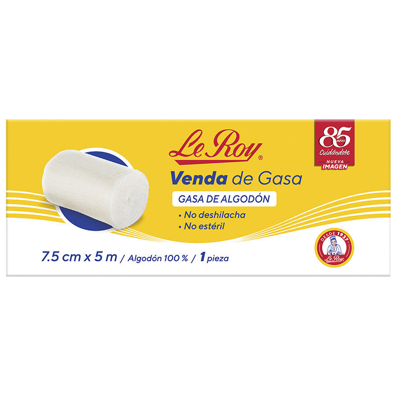 Le Roy Venda de Gasa 7.5 cm x 5 m