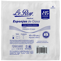 Le Roy Esponja Gasa Estéril T20 x 12 T.O. 10 x 10 cm