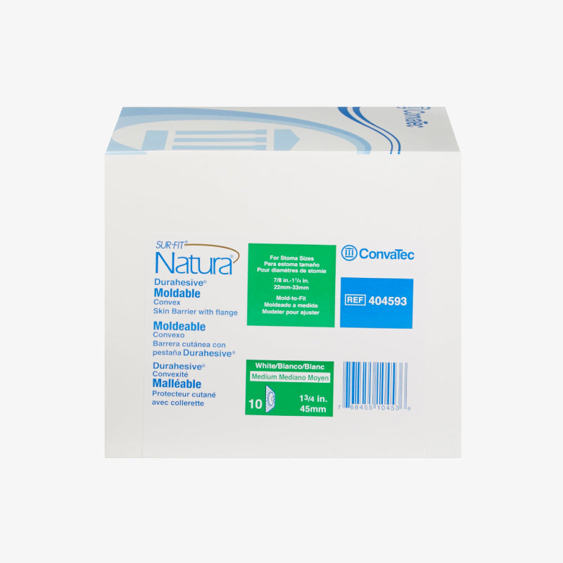 ConvaTec Barrera Convexa Moldeable Sur-Fit Natura De 22 MM a 33 MM con Aro De 45 MM