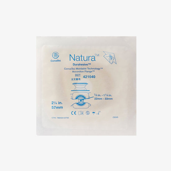 ConvaTec Barrera Convexa Moldeable con Acordeón Natura De 22 MM a 33 MM con Aro De 57 MM