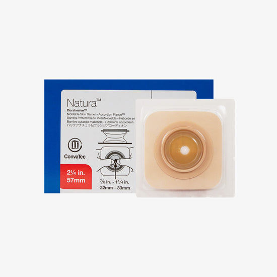 ConvaTec Barrera Convexa Moldeable con Acordeón Natura De 22 MM a 33 MM con Aro De 57 MM