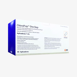 BD Antiséptico Para Asepsia ChloraPrep Clear sin Tinte y Aplicador De 1 ML