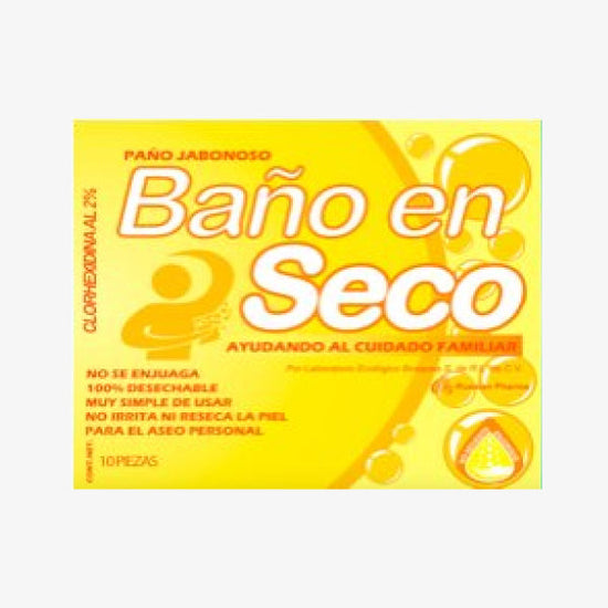 Baño En Seco Paño Suave Jabonoso CHG 2% Amarillo de 20 X 20 CM