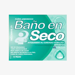 Baño En Seco Paño Suave Jabonoso Triclosan 5% Verde de 20 X 20 CM