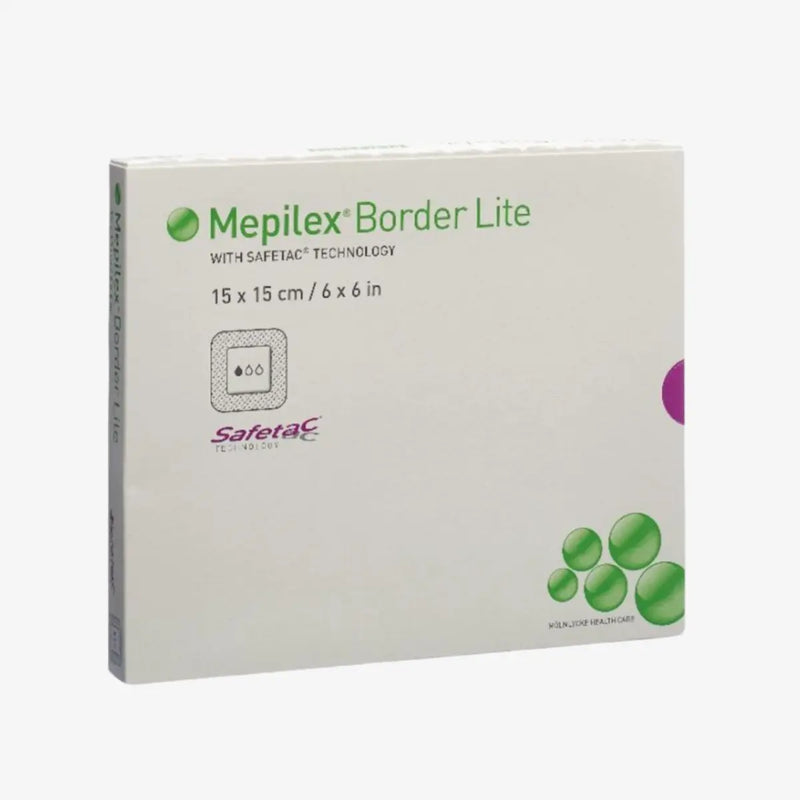 Mölnlycke Mepilex Border Lite Apósito de Espuma de Poliuretano con Bordes Adherentes de 15 CM X 15 CM