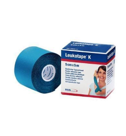 BSN Leukotape K Color Cinta Adhesiva Elástica Azul de 5 CM X 5 M