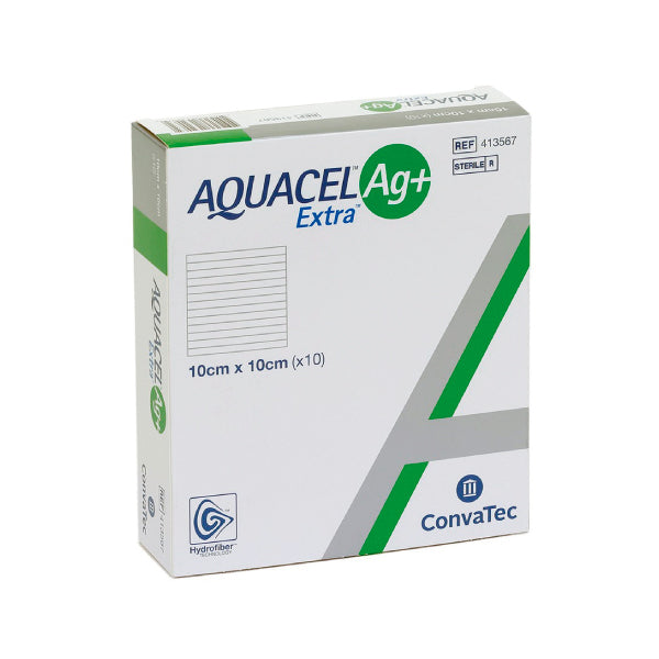 Aquacel Ag+ Extra ConvaTec Apósito de Hidrofibra de 10 X 10 CM