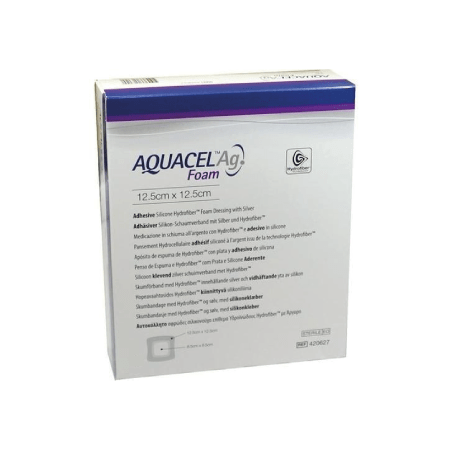 Aquacel Ag Foam ConvaTec Apósito de Espuma Adhesivo de 12.5 X 12.5 CM