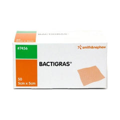 Smith & Nephew Bactigras Gasa Parafinada con Clorhexidina Estéril de 5 CM X 5 CM