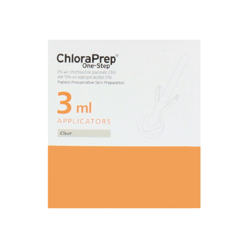 ChloraPrep Clear Antiséptico Para Asepsia Cutánea Sin Tinte y Aplicador de 3 ML