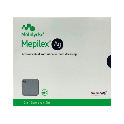 Mölnlycke Mepilex AG Apósito de Espuma de Poliuretano Antimicrobial de 10 CM X 10 CM