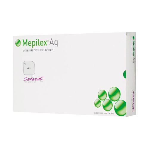 Mölnlycke Mepilex AG Apósito de Espuma de Poliuretano Antimicrobial de 20 CM X 50 CM